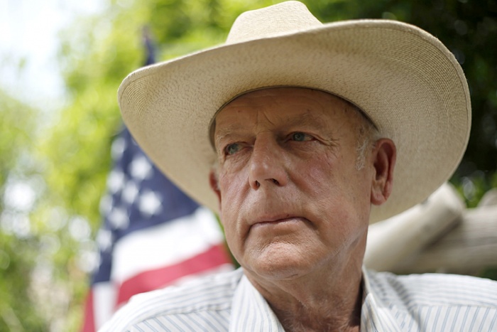 Rancher Cliven Bundy poses at his home in Bunkerville, Nevada