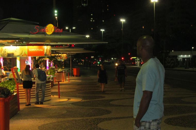 Casey Frost on Copacabana Beach