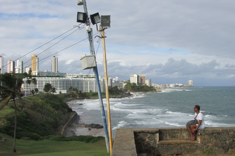 Young black man near the beach in Salvador