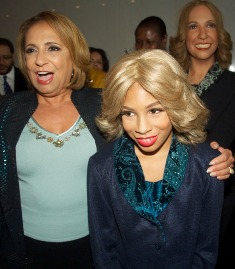 Cathy Hughes with Wax Figurines