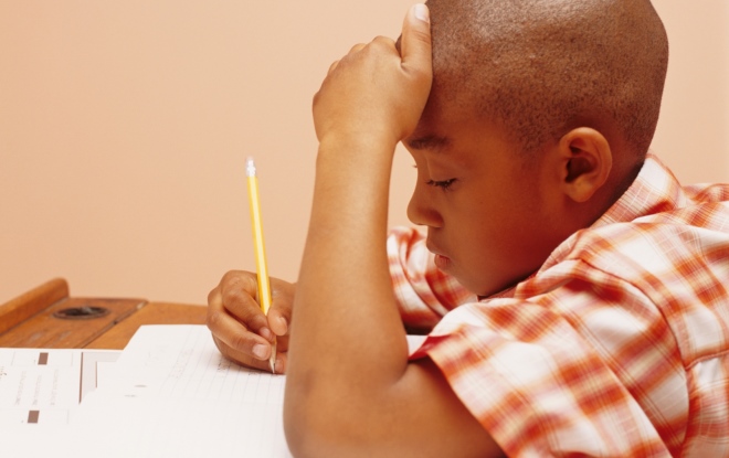 Boy Taking Test - Education