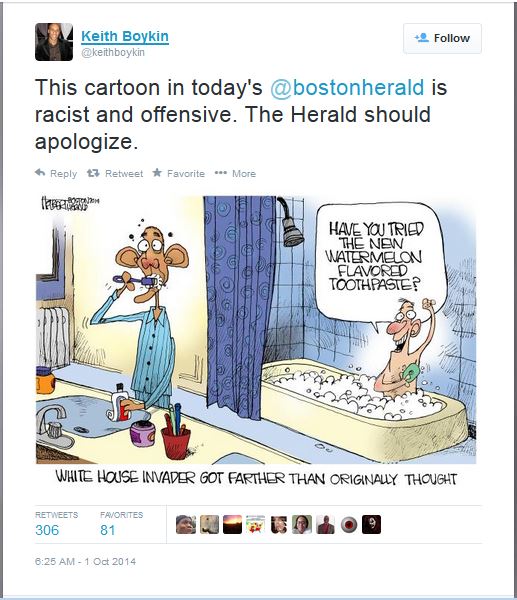Keith Boykin Tweet on Obama Cartoon