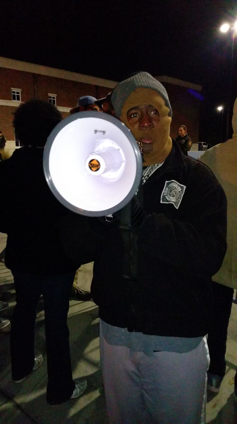 Protestors in Ferguson