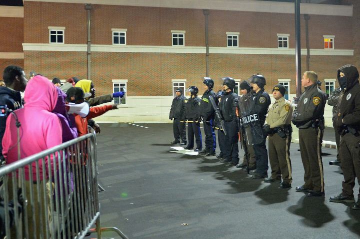 Police Line Face Off