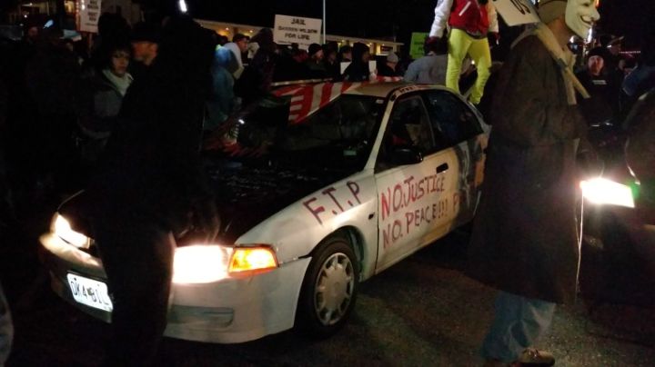 Protestors in Ferguson
