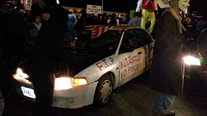 Protestors in Ferguson