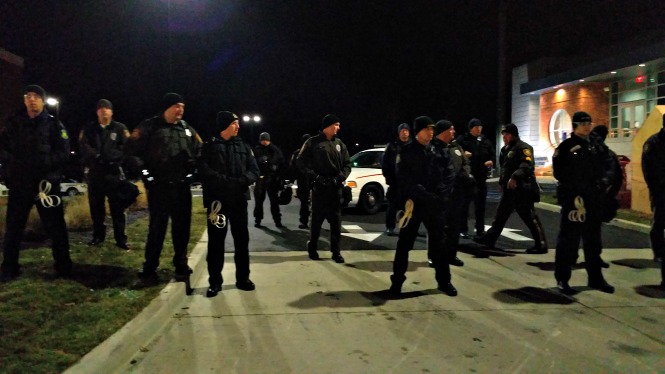 Protestors in Ferguson