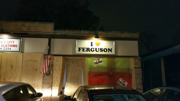 Protestors in Ferguson