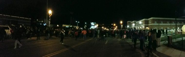 Protestors in Ferguson