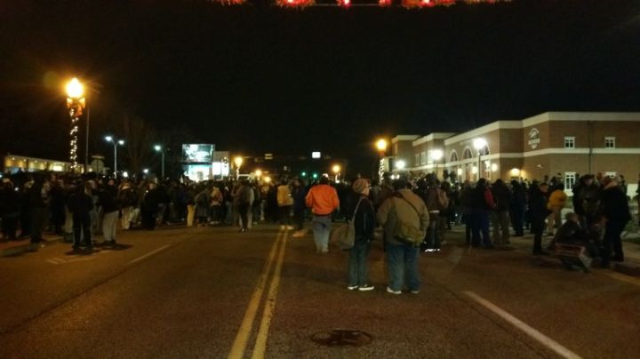 Protestors in Ferguson