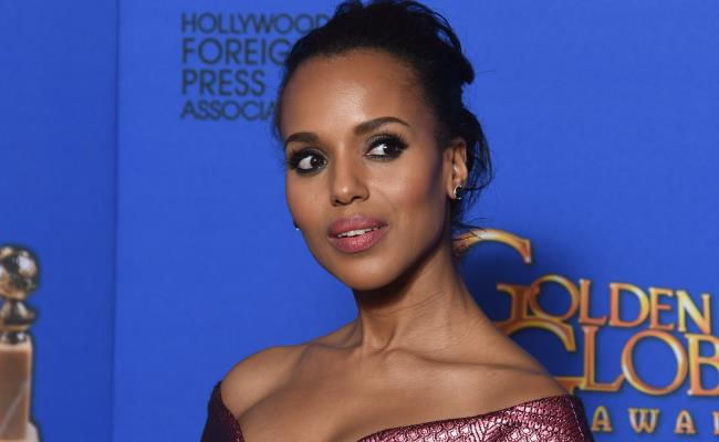 Kerry Washington poses in the press room at the 72nd Annual Golden Globe Awards, January 11, 2015 at the Beverly Hilton Hotel in Beverly Hills, California. (FREDERIC J. BROWN/AFP/Getty Images)