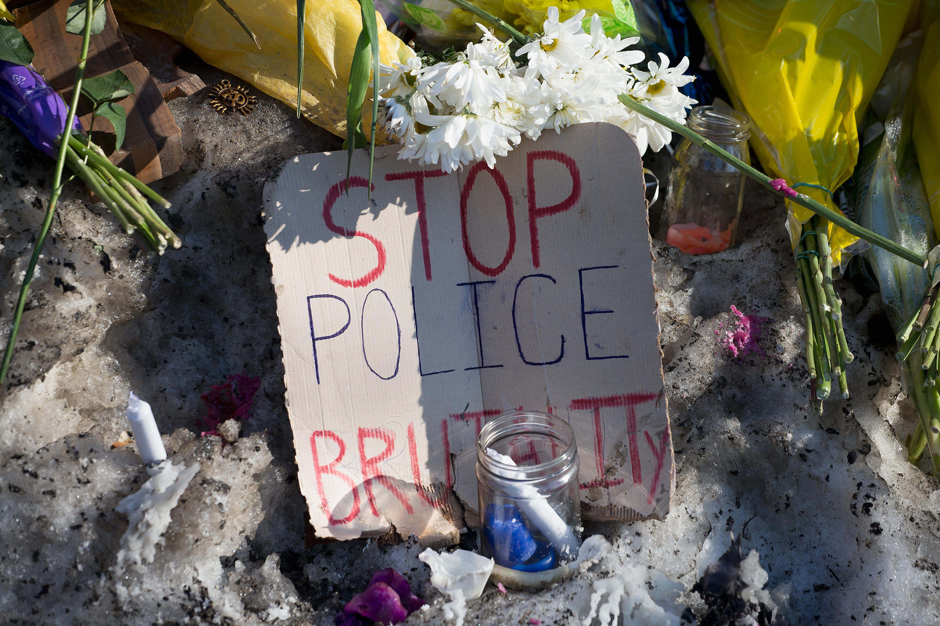Family Of Tony Robinson Holds Press Conference At Site Of Police Fatal Shooting