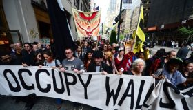 Occupy Wall Street participants march do