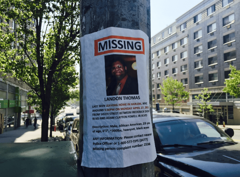 Landon Thomas Missing Persons Flier