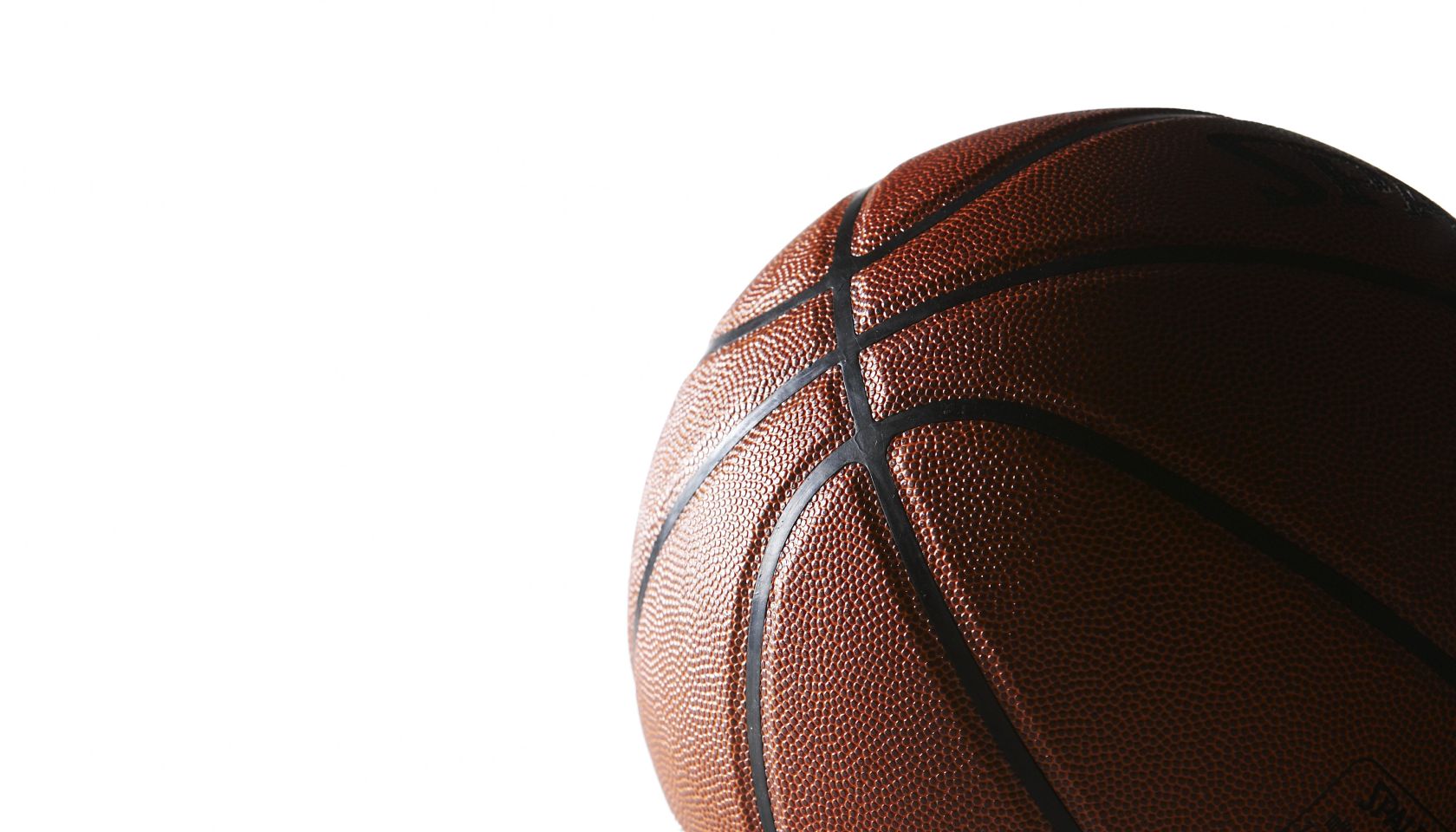 Basketball on white background