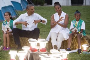 President, First Lady Host Girls Scouts At First-Ever White House Campout