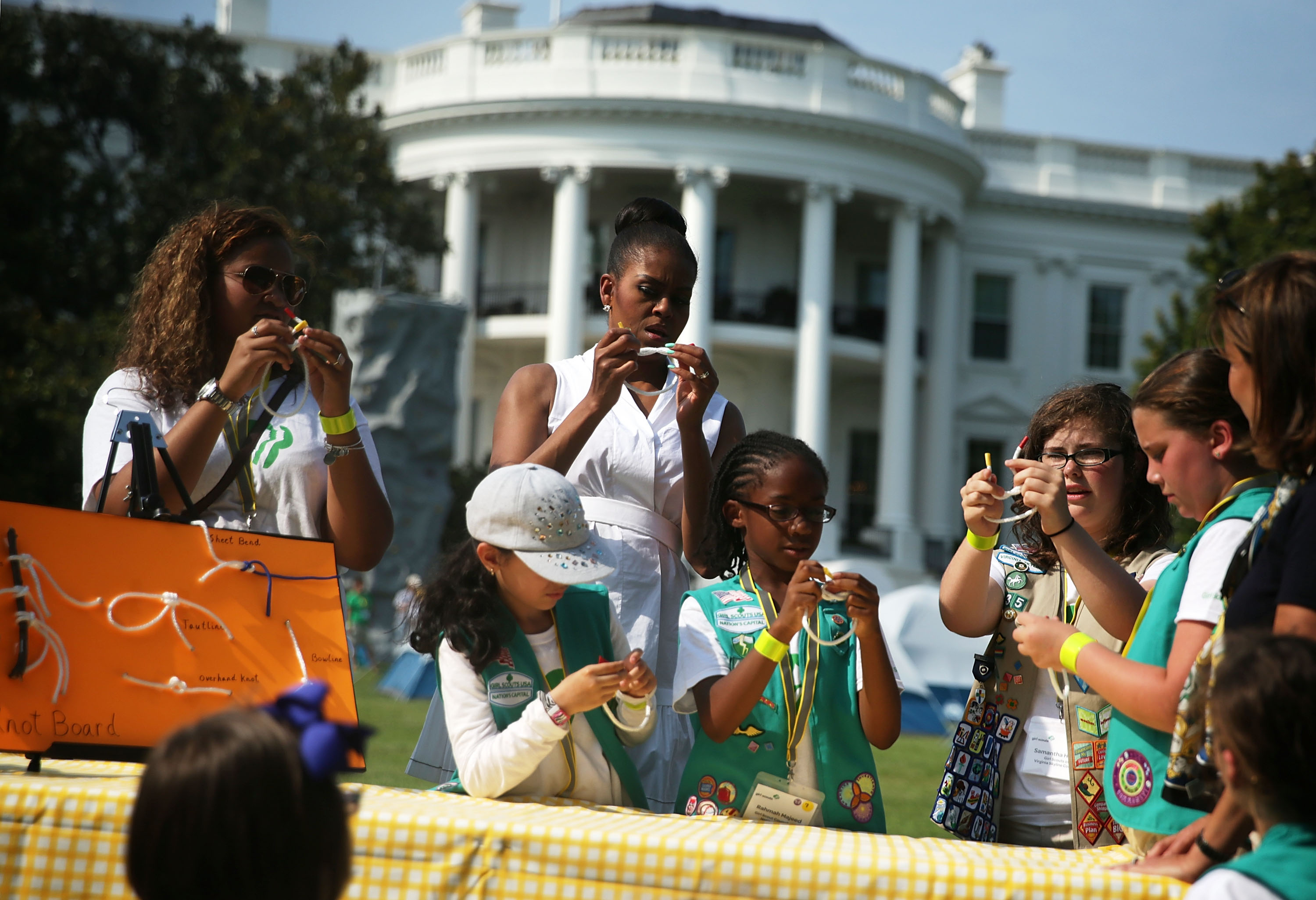 President, First Lady Host Girls Scouts At First-Ever White House Campout