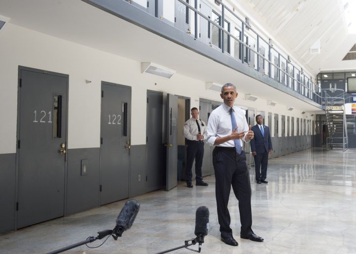 President Obama Visits Prison