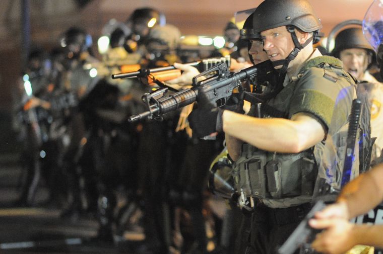 2014: The National Guard was called into Ferguson to "control" protests.