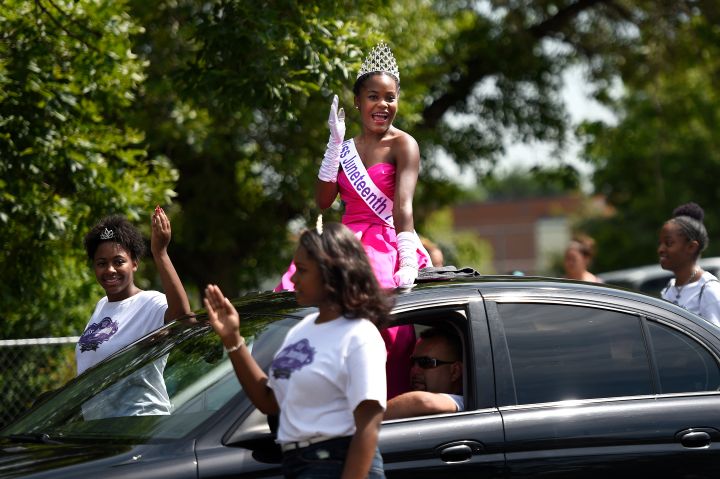 Miss Juneteenth Waves To The Crowd In Denver