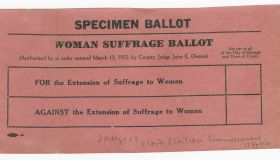 Women's suffrage ballot