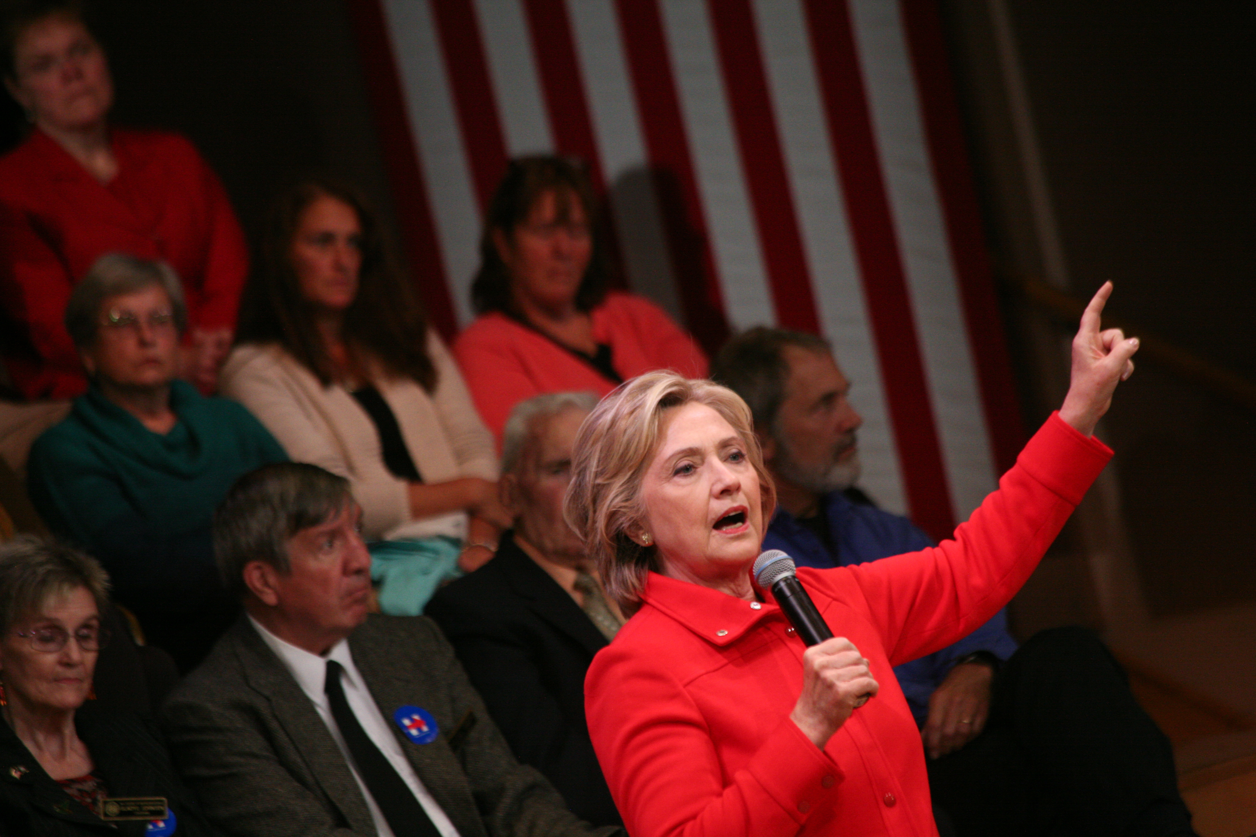 Democratic presidential nominee Hillary Clinton speaks...