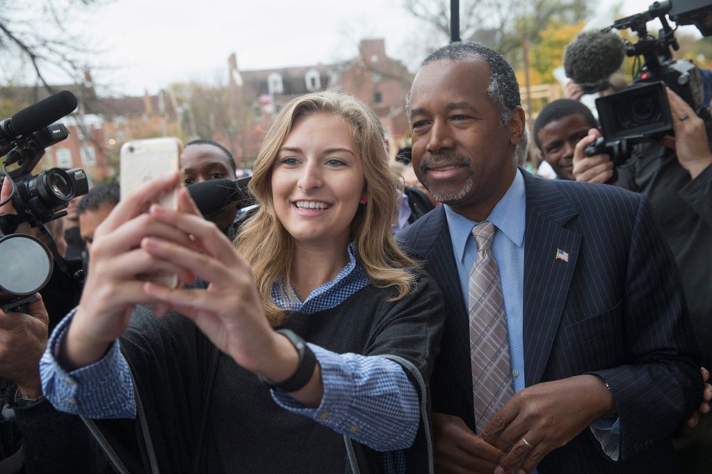 GOP Presidential Candidate Ben Carson Campaigns In Iowa