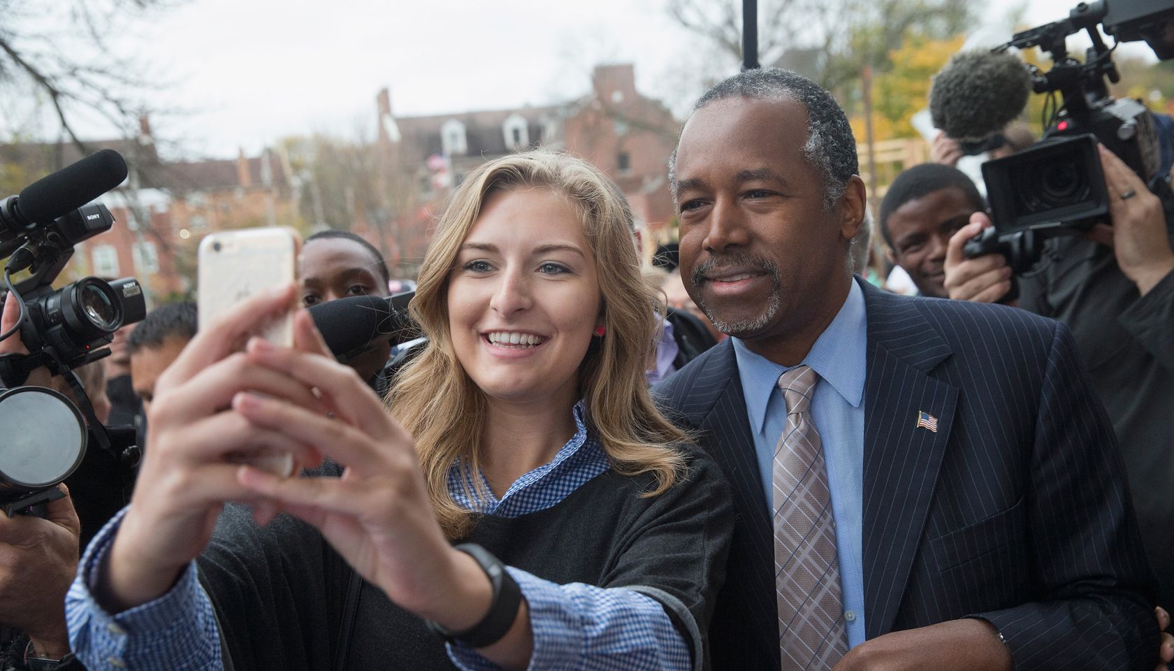 GOP Presidential Candidate Ben Carson Campaigns In Iowa