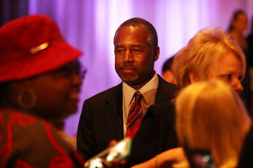 GOP Presidential Candidate Ben Carson Campaigns At Black Republican Caucus Of Southern Florida