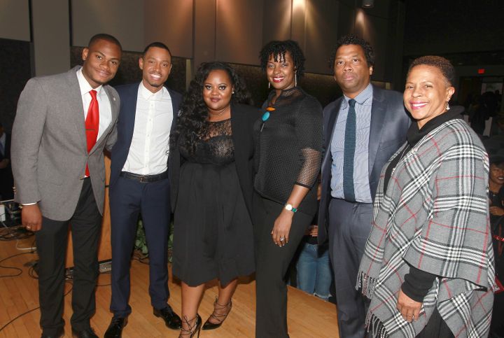 Actor, philanthropist and HBCU alumni Terrence ‘J’ Jenkins moderates the Wells Fargo My Life, My Story, #MyUntold℠ Town Hall on November 10, 2105 for students at Clark Atlanta University, Morehouse College and Spelman College. Terrence J is joined by Clark Atlanta University student Adrain Artary and event panelists (left to right): Natasha Eubanks, Founder and CEO, TheYBF.com; Lisa Frison, vice president, African American segment manager, Wells Fargo; and Richard Shropshire, Vice President of Branding, Marketing and Communications, United Negro College Fund (UNCF) along with the Dean of Students of Clark Atlanta University, Ernita Hemmitt.