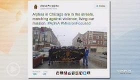 Alpha Phi Alpha Fraternity Protests Against Violence In Chicago