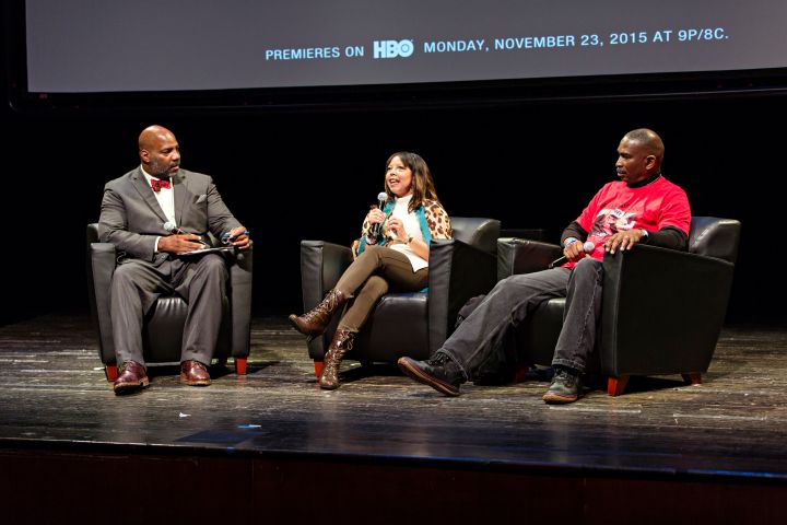 Dr. Jelani Cobb moderated a discussion with Davis’ Parents, Lucy McBath and Ron Davis.