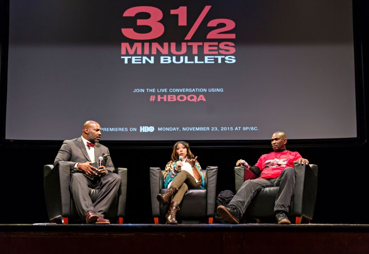 Dr. Jelani Cobb moderated a discussion with Davis’ Parents, Lucy McBath and Ron Davis.
