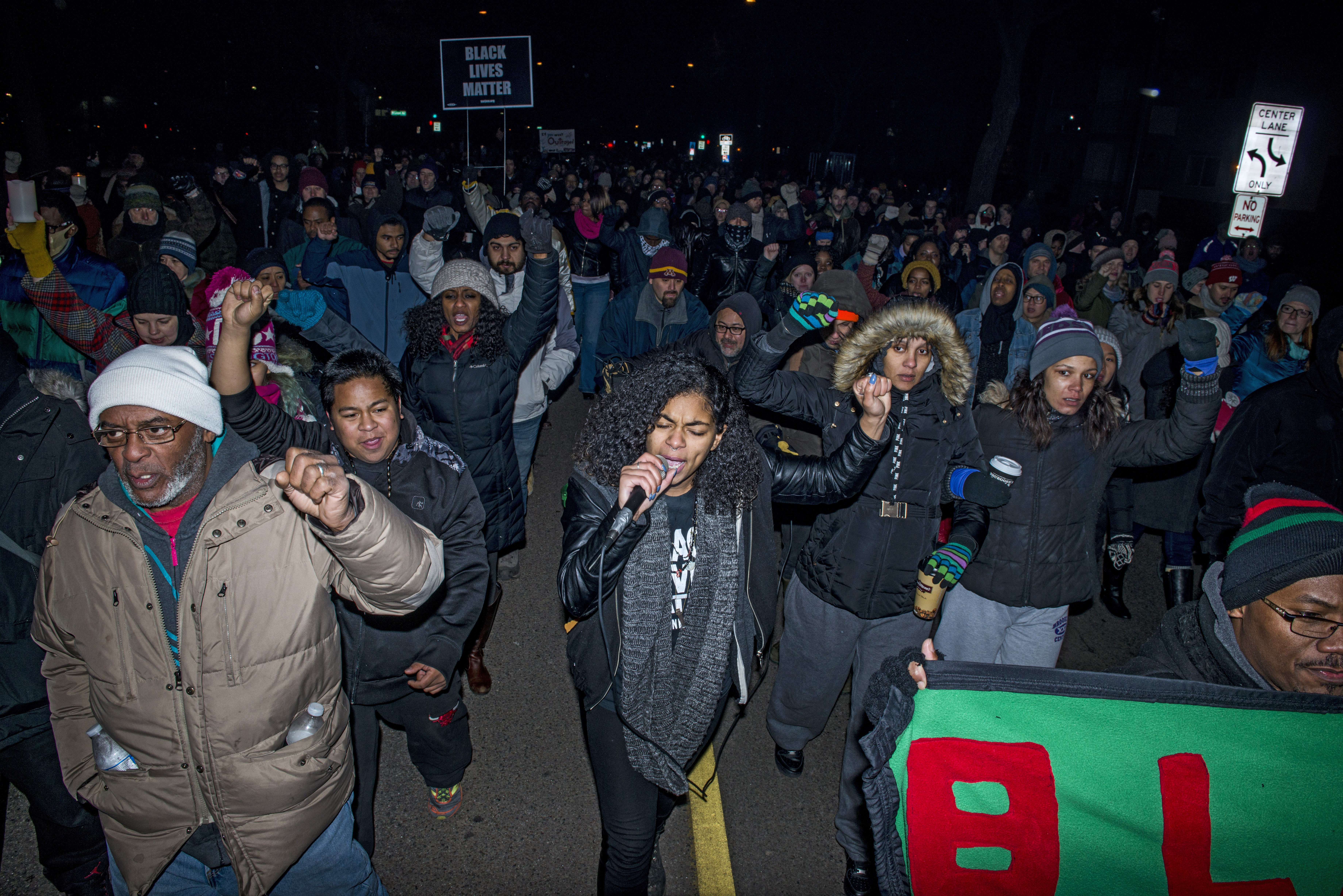 Black Lives Matter Activists Group Continues To Protest Police Shooting Of Jamar Clark