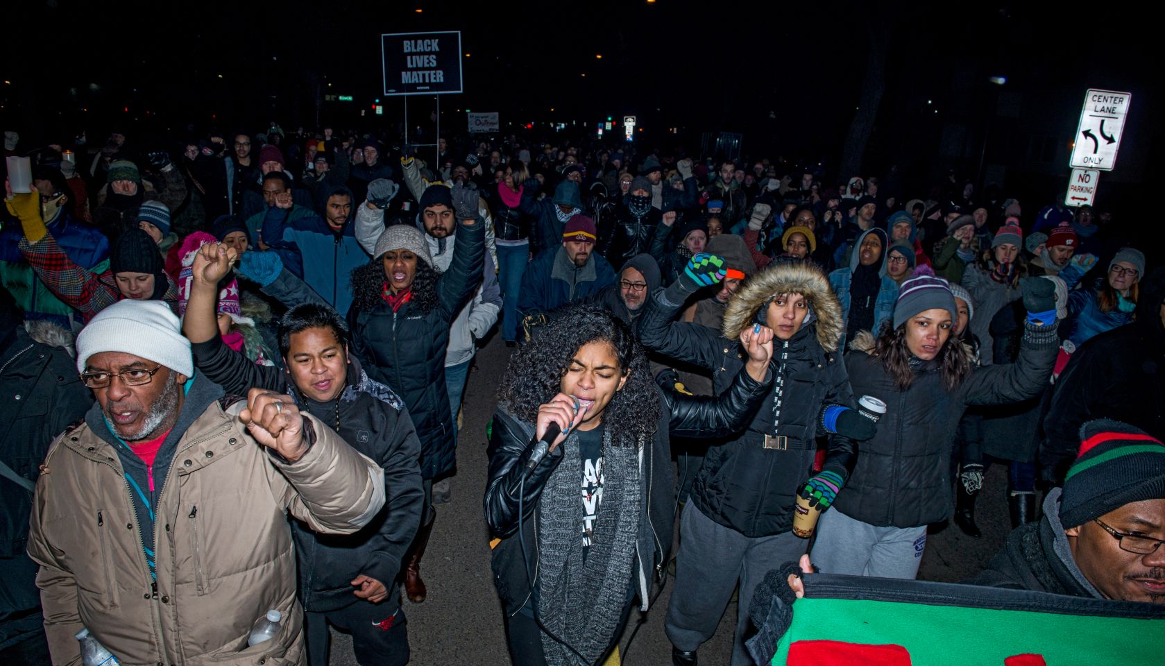 Black Lives Matter Activists Group Continues To Protest Police Shooting Of Jamar Clark