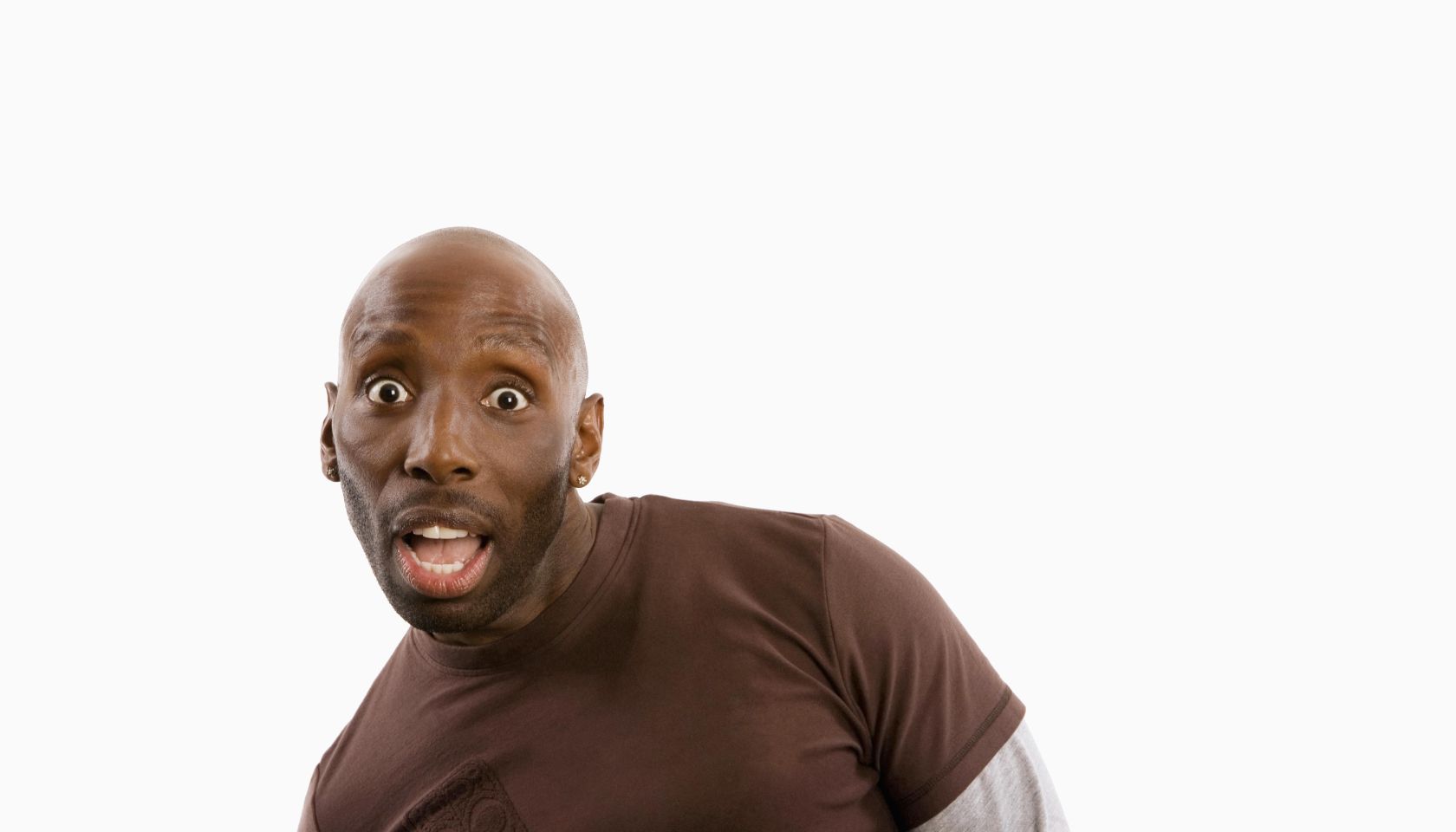 Portrait of a surprised guy, 30s