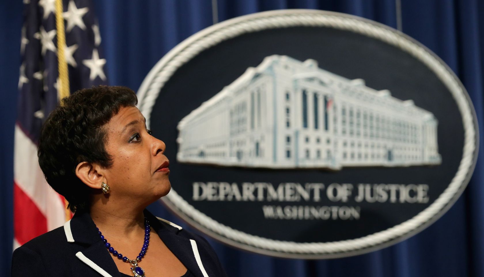 Loretta Lynch Announces Major Civil Settlement, Discusses Paris Attacks