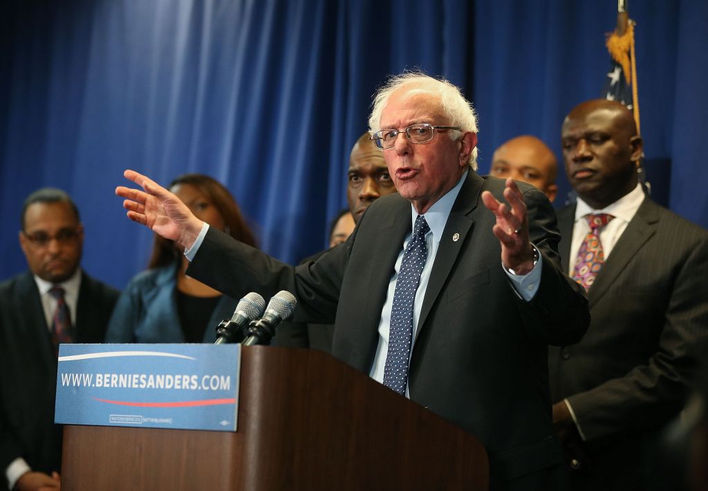 Democratic Presidential Candidate Bernie Sanders Meets With African-American Civic Leaders In Baltimore