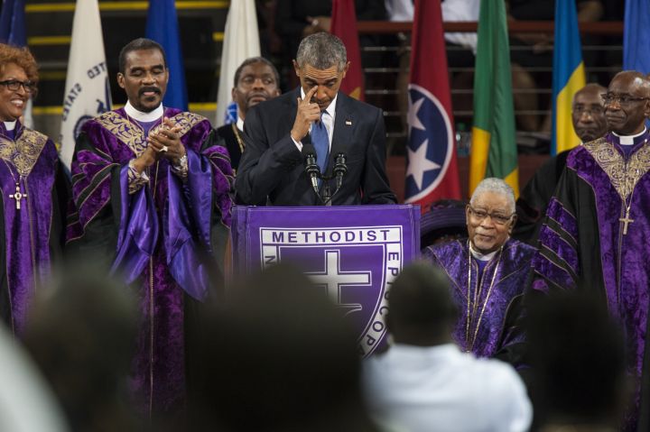 Obama Speaks at Reverend Clementa Pinckney Memorial Service