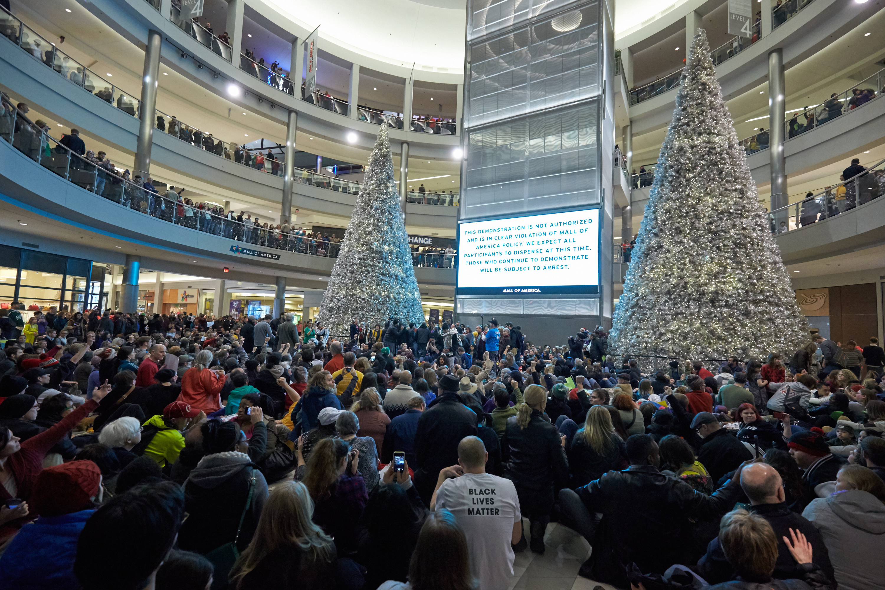 Black Lives Matter Protest Disrupts Holiday Shoppers At Mall Of America