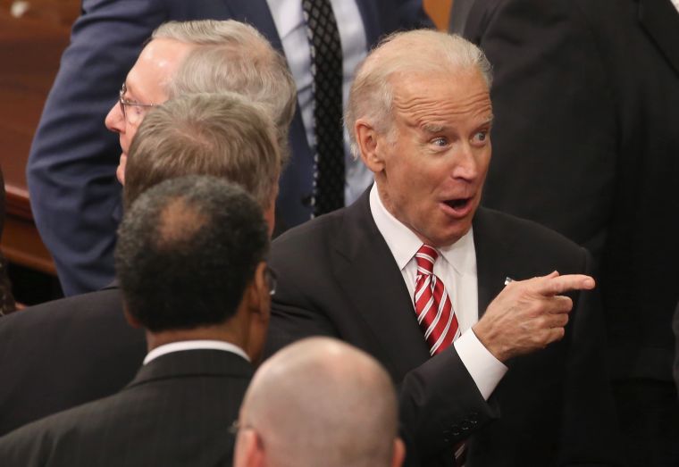 Biden gives one last classic greeting to fellow politicians on Capitol Hill.