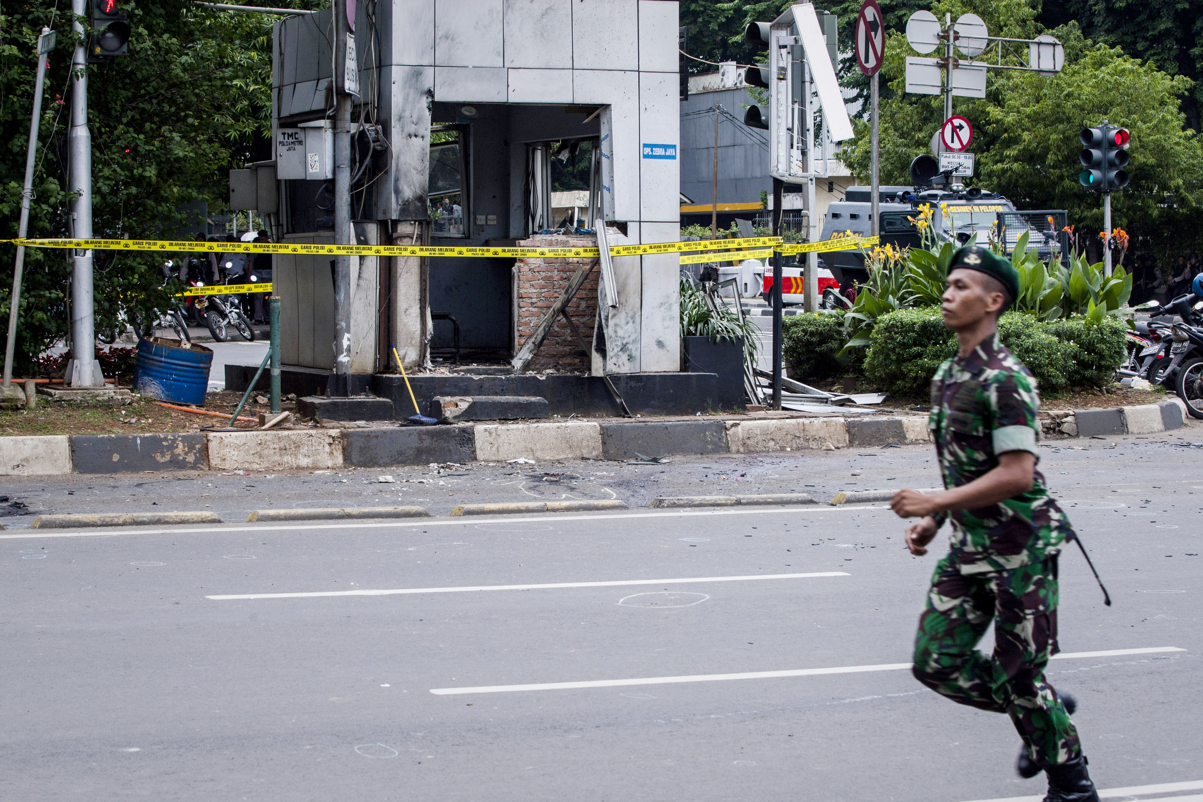 Multiple Explosions In Central Jakarta