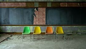 4 chairs-St. Albertus School 1917-Detroit