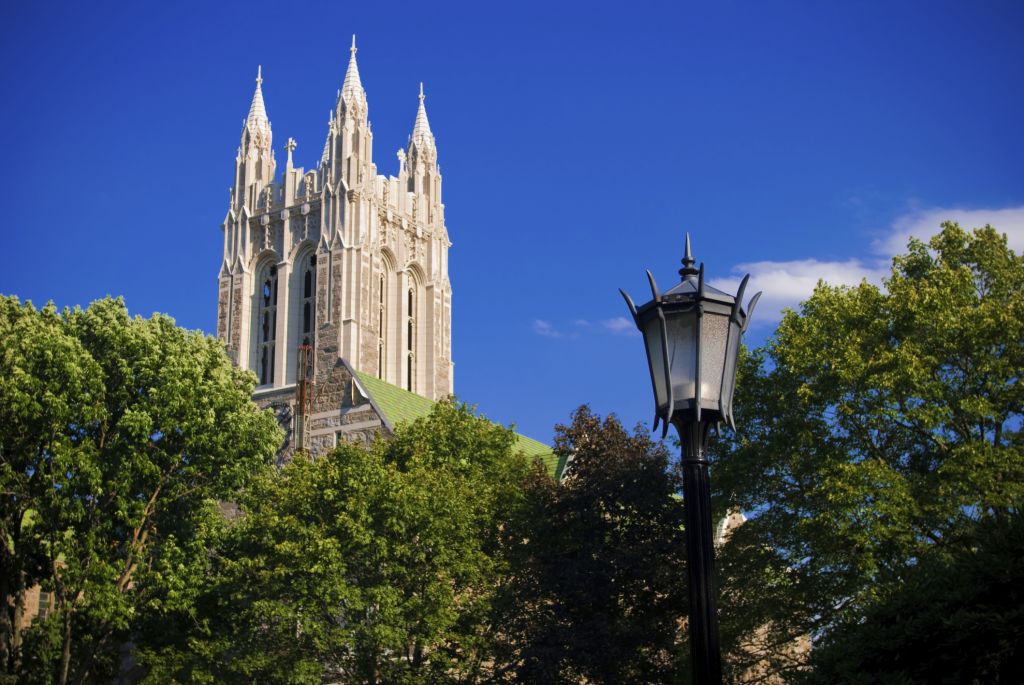 'Gasson Hall on Boston College campus in Chestnut Hill, MA'