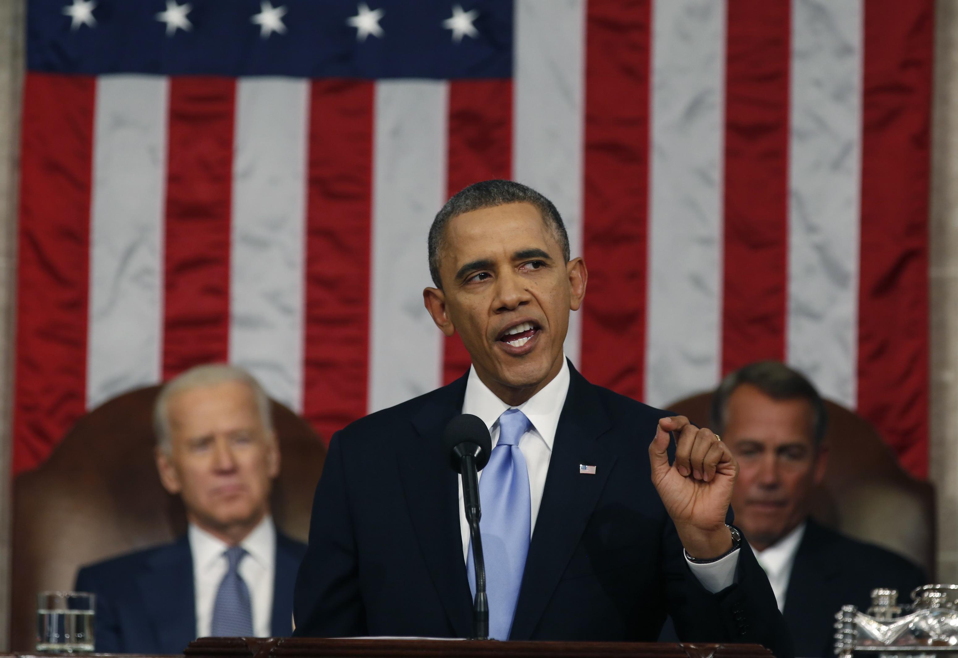 President Obama Delivers State Of The Union Address At U.S. Capitol