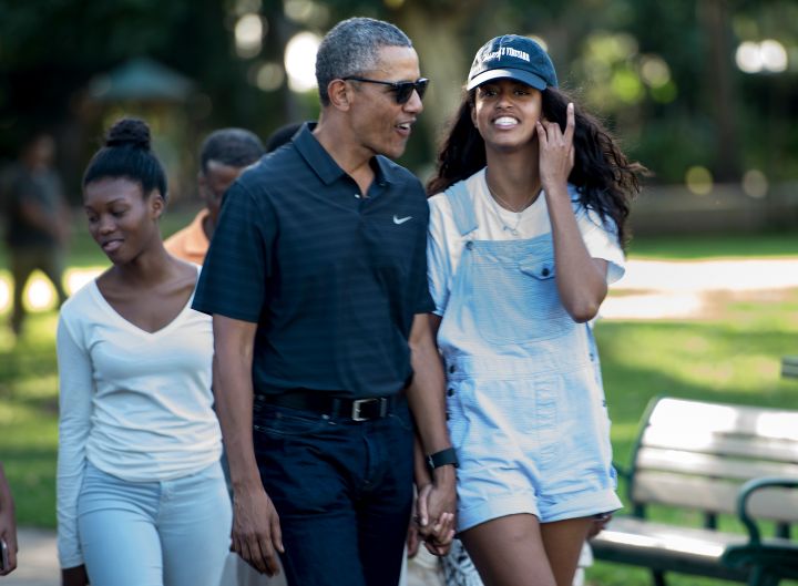 Barack Obama and his daughter Malia Obama