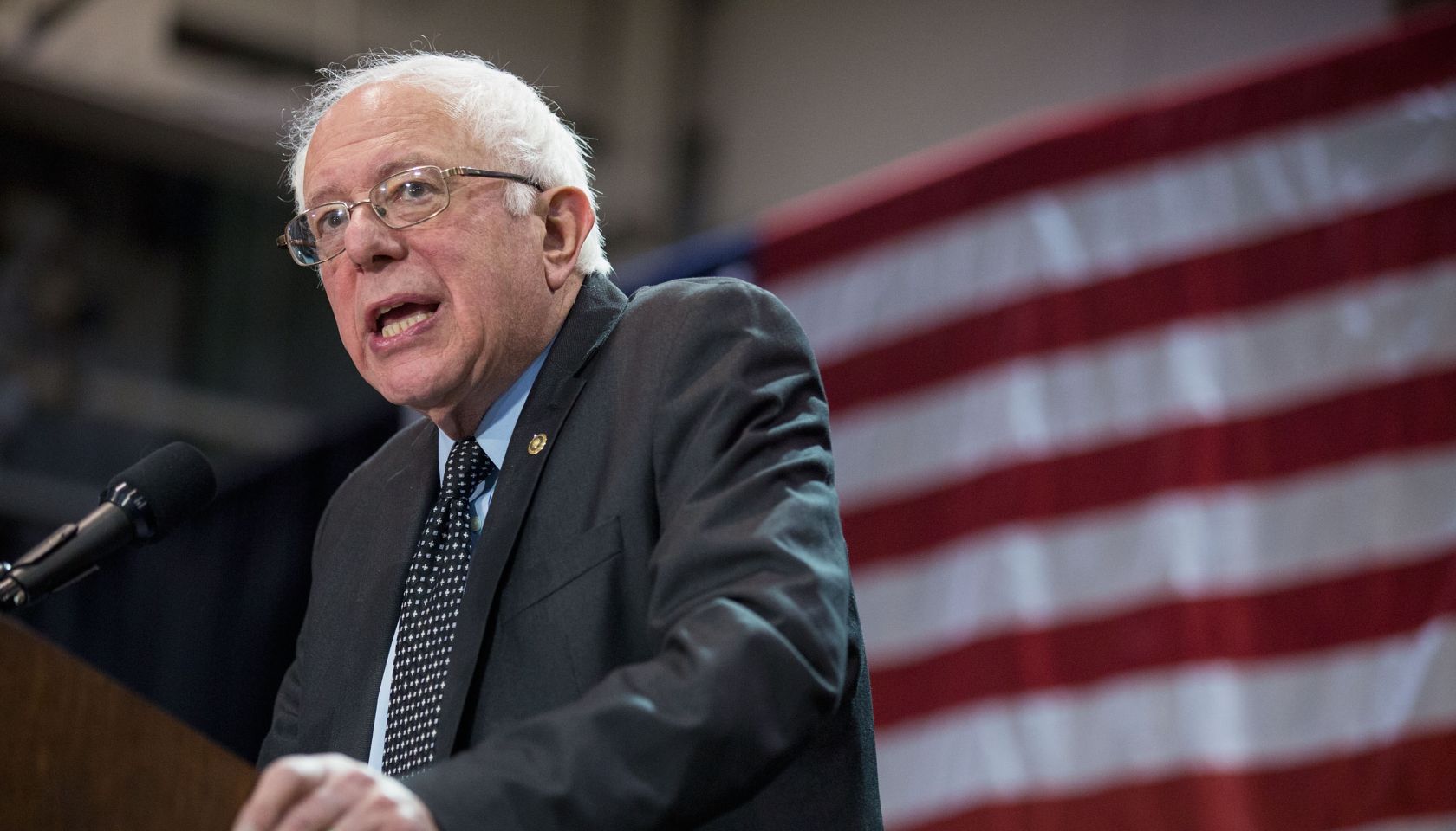 Bernie Sanders Holds Campaign Rally At St. Louis Area High School