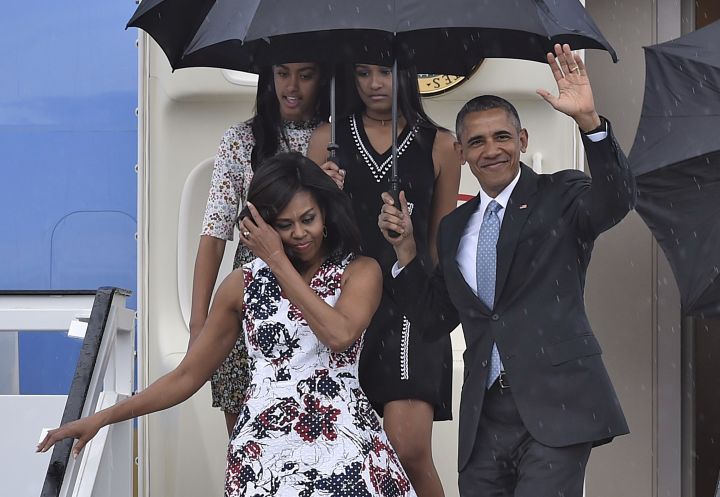 The First Family Arrives In Cuba