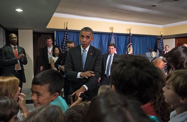 President Barack Obama Greets The Press In Cuba