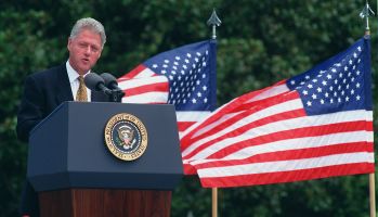 RECONCILIATION SIGNING:President Bill Clinton, makes his spe